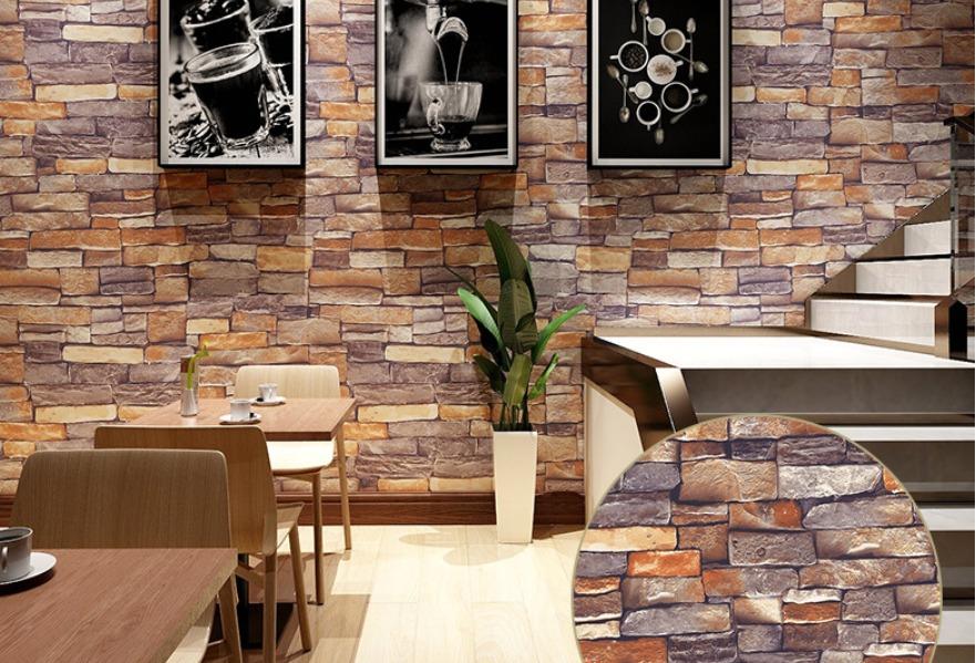 Retro Bricks Wallpaper Wall Sticker Home Decor Furniture Home