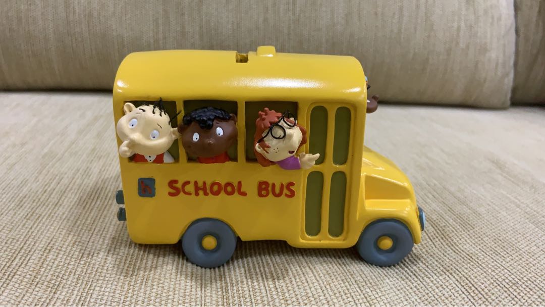 school bus piggy bank