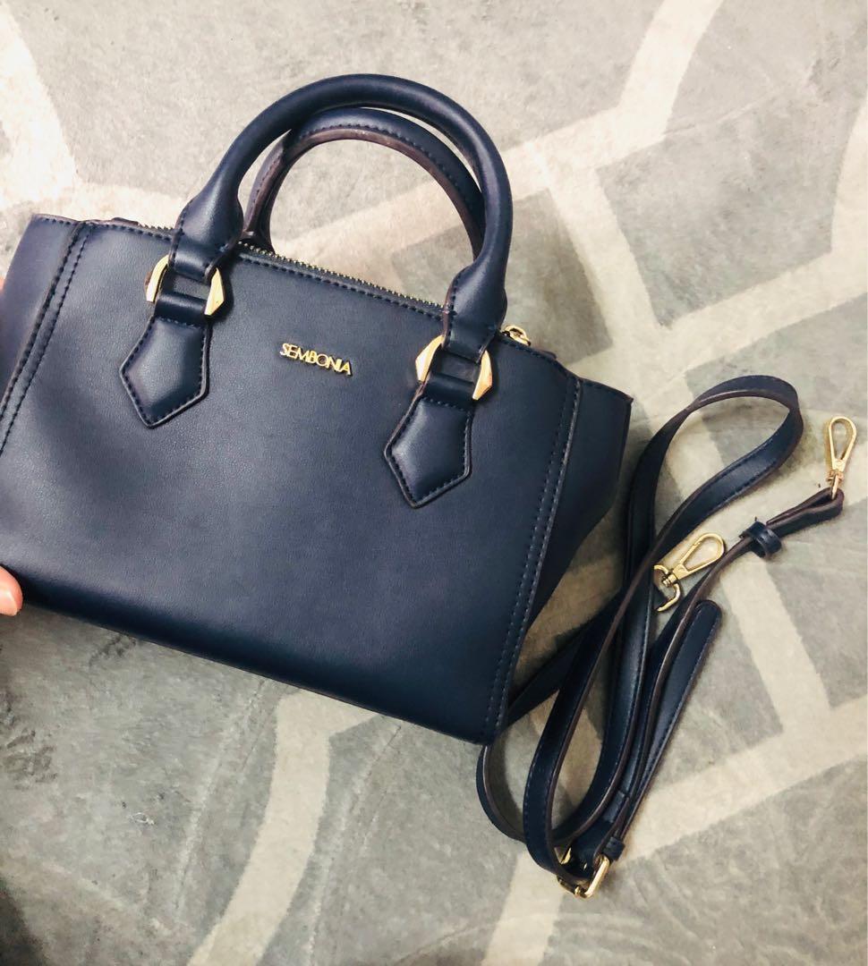 Sembonia synthetic leather satchel bag clearance