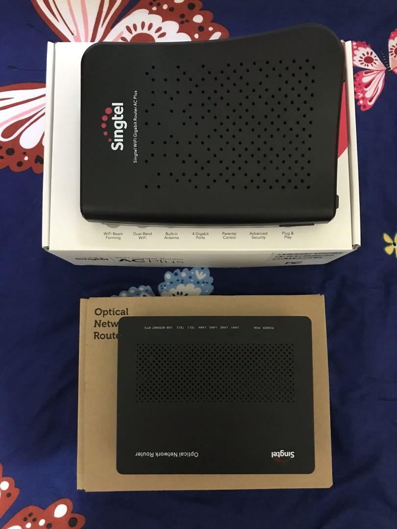 SingTel Gigabyte Router + Optical Network Router, Electronics, Computer ...