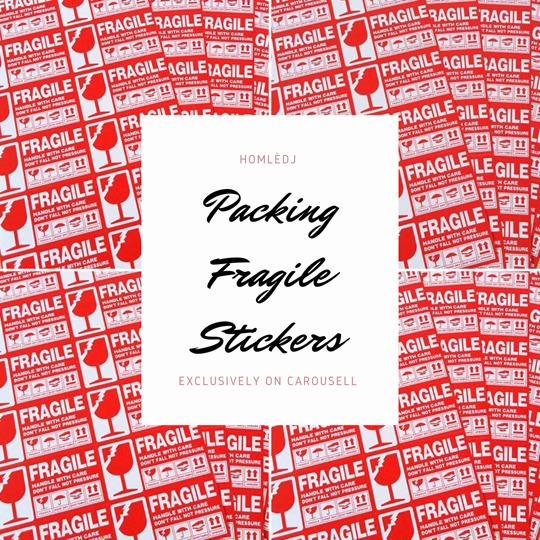 [Small Quantity Special! 1.20/Strip] Fragile Stickers for Carton boxes