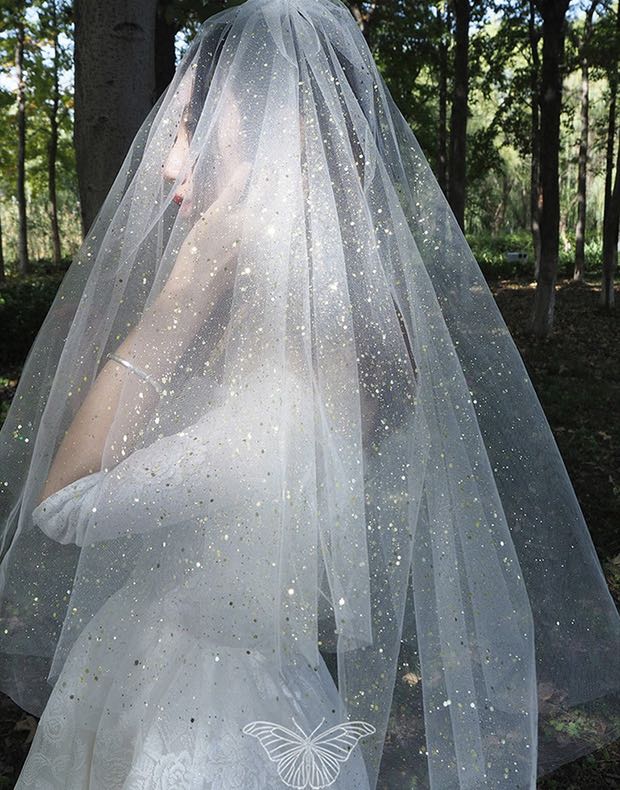 sparkly wedding veils