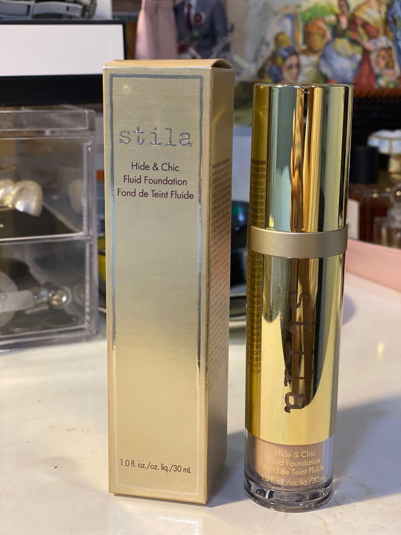 Stila hide and chic fluid foundation in shade light medium (Category: Makeup) located in Quezon City. Submitted by thelushclosetph (Listing ID 1020729367, Image 1). Description: Used only twice Very smooth medium coverage Fits Mac MC 20 to 25 Bought feb 2020.