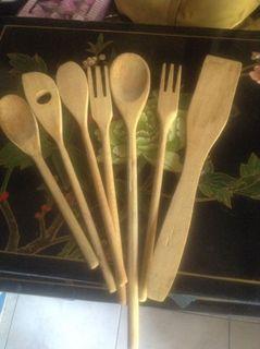 Take all Vintage new wooden spoon fork laddle