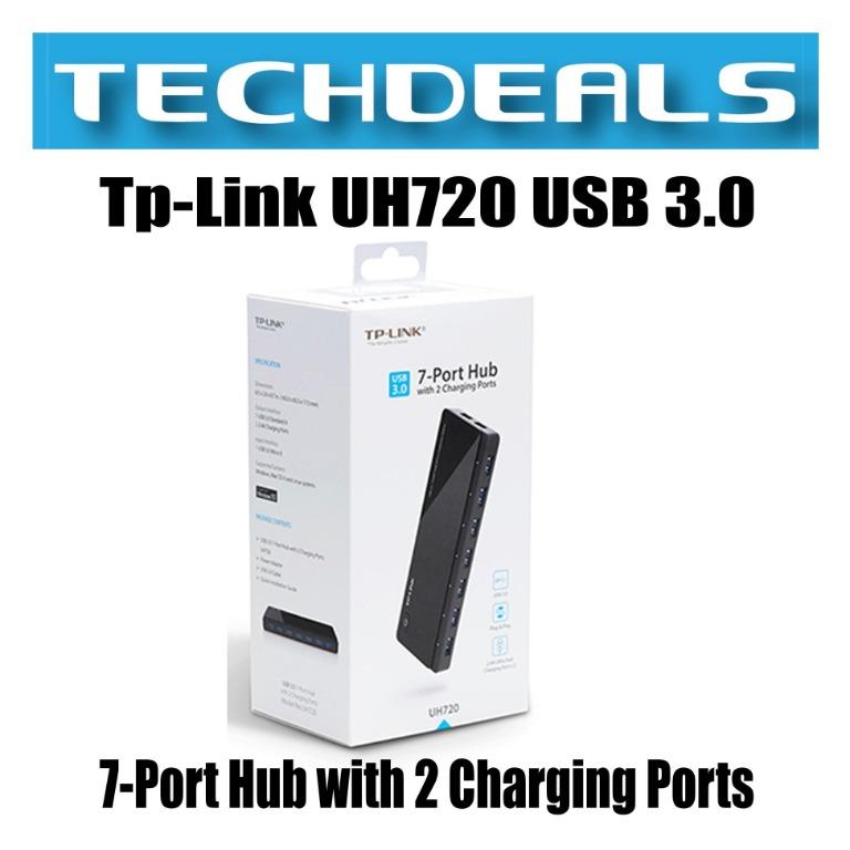 Tp-Link UH720 USB 3.0 7-Port Hub with 2 Charging Ports, Computers ...