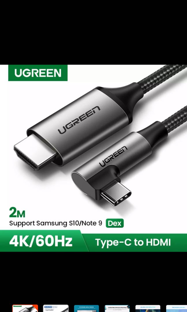 Ugreen usbc to hdmi cable, Electronics, Computer Parts & Accessories on Carousell