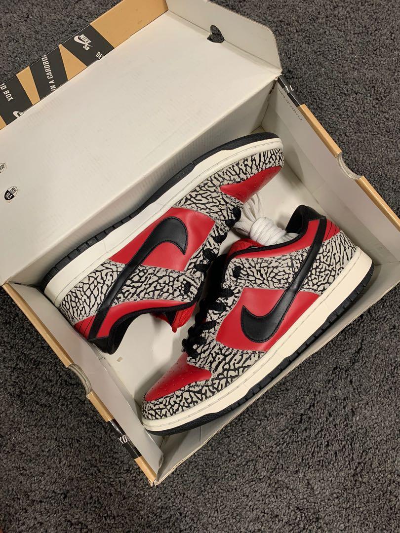 nike sb supreme red cement