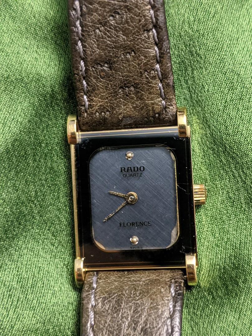 Vintage Rado Florence Black Dial Watch Running