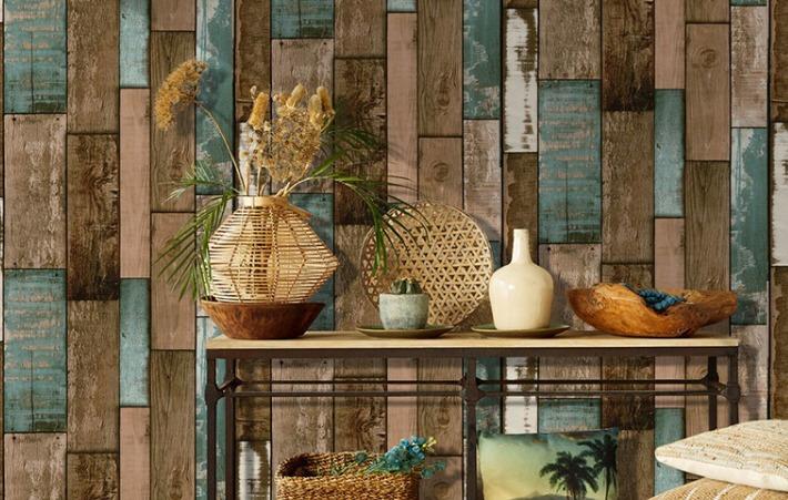 Vintage Rustic Wood Wallpaper Wall Sticker Home Decor Furniture Home Living Home Decor Wall Decor On Carousell