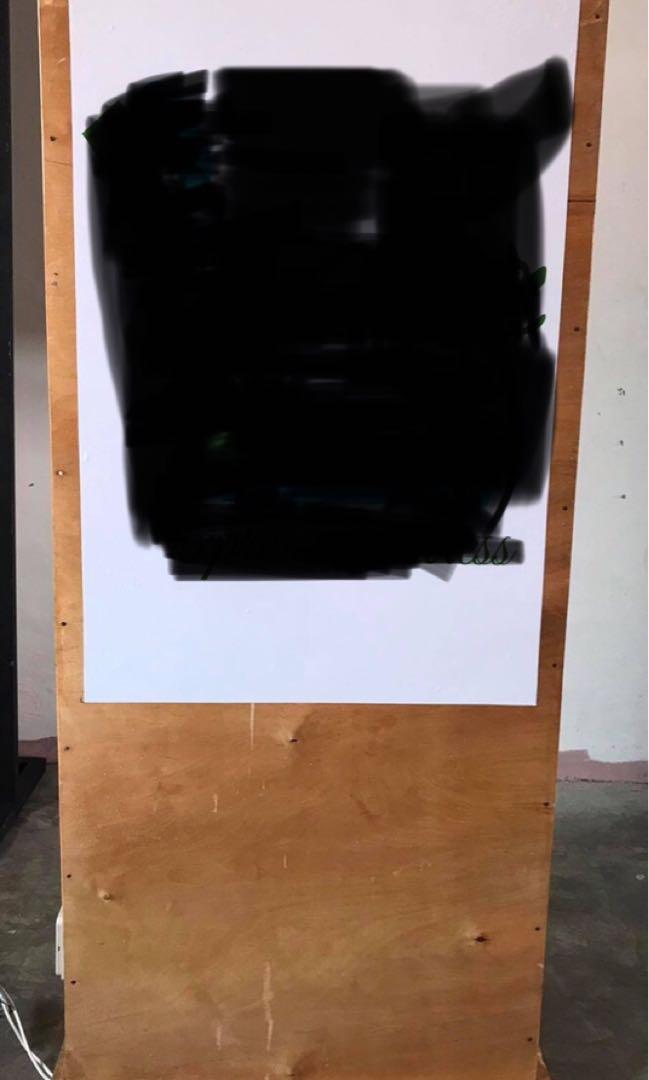 Wooden Counter/Podium/Cabinet (Category: Shelves, Cabinets & Racks) located in Quezon City. Submitted by janzendb (Listing ID 1020707867, Image 2). Description: Wooden Podium/Counter/Cabinet Used in mall kiosk 3 lockset White sticker in front can be removed With built in outlet and submeter #inqc.