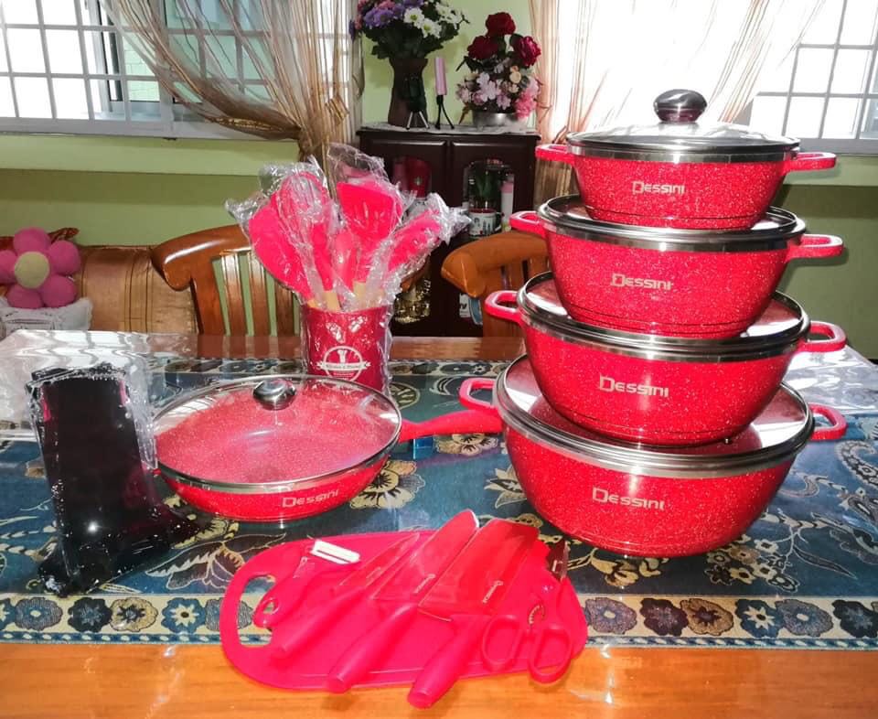 12pcs Dessini Italy Cookware Combo Set, Furniture & Home Living