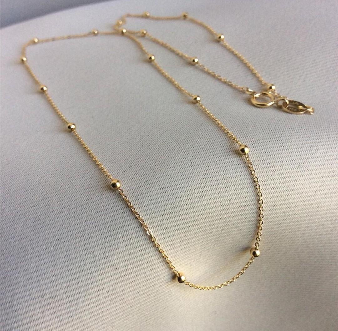 Dainty cheap ball necklace