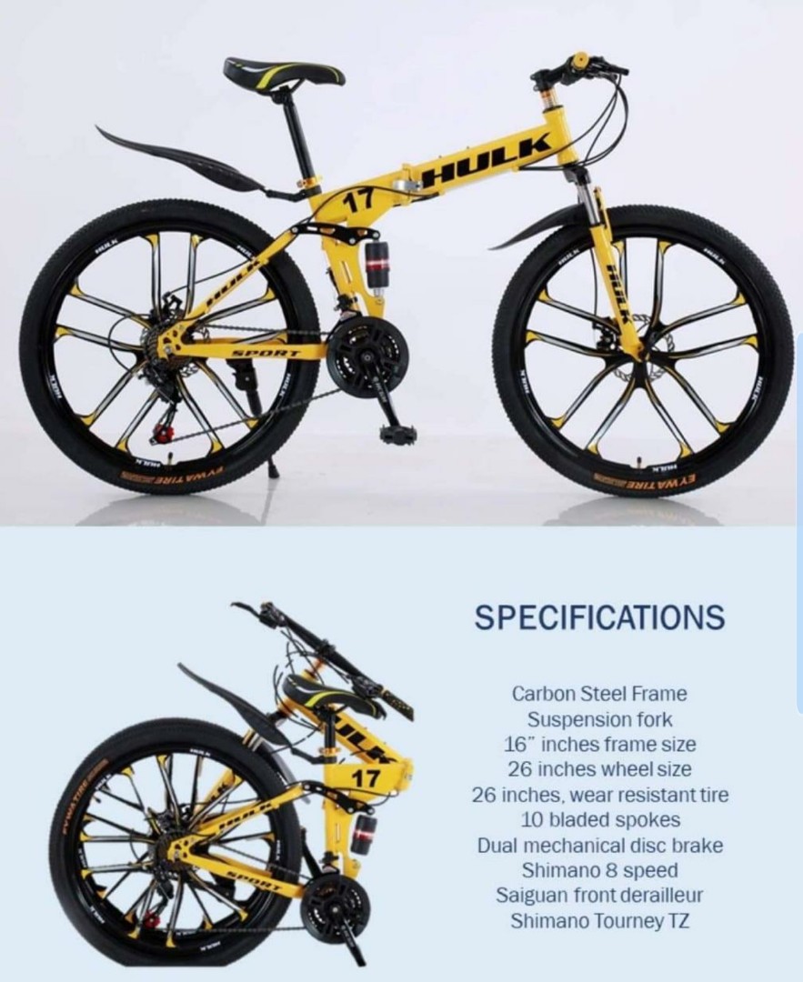 yellow mountain bike