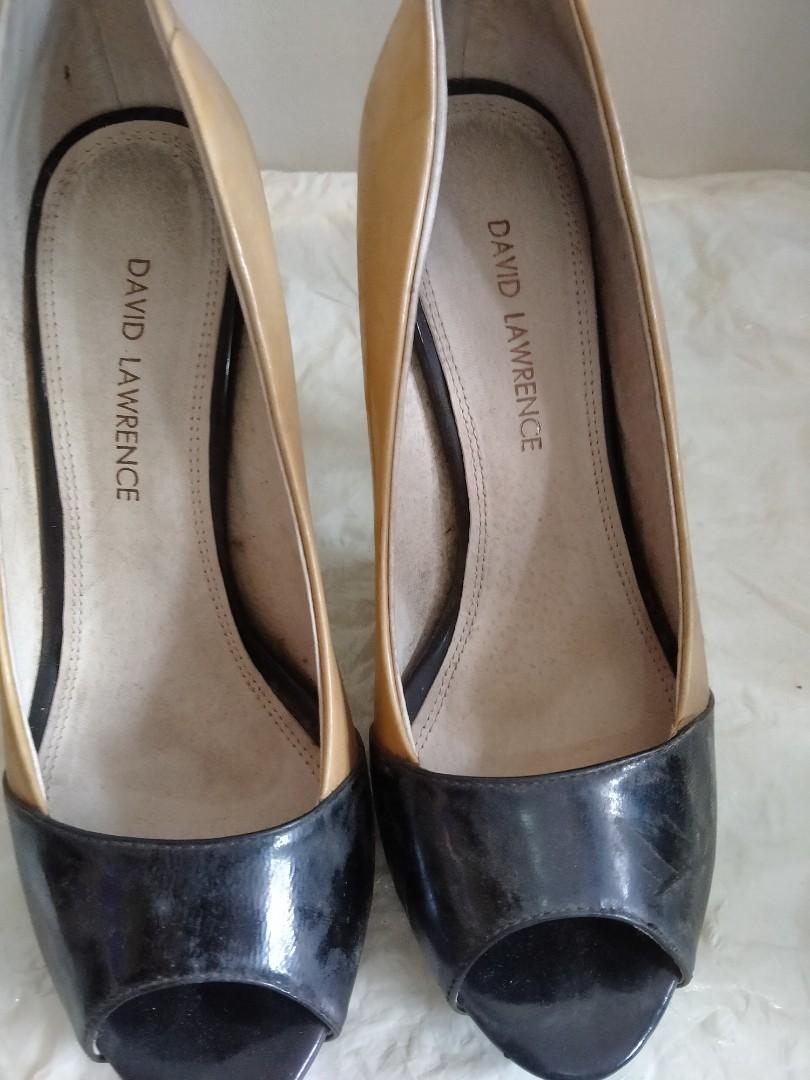 2 tone peep toe heels, Women's Fashion 