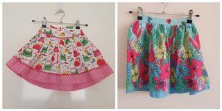2x size 3 VGC pumpkin patch print skirts floral