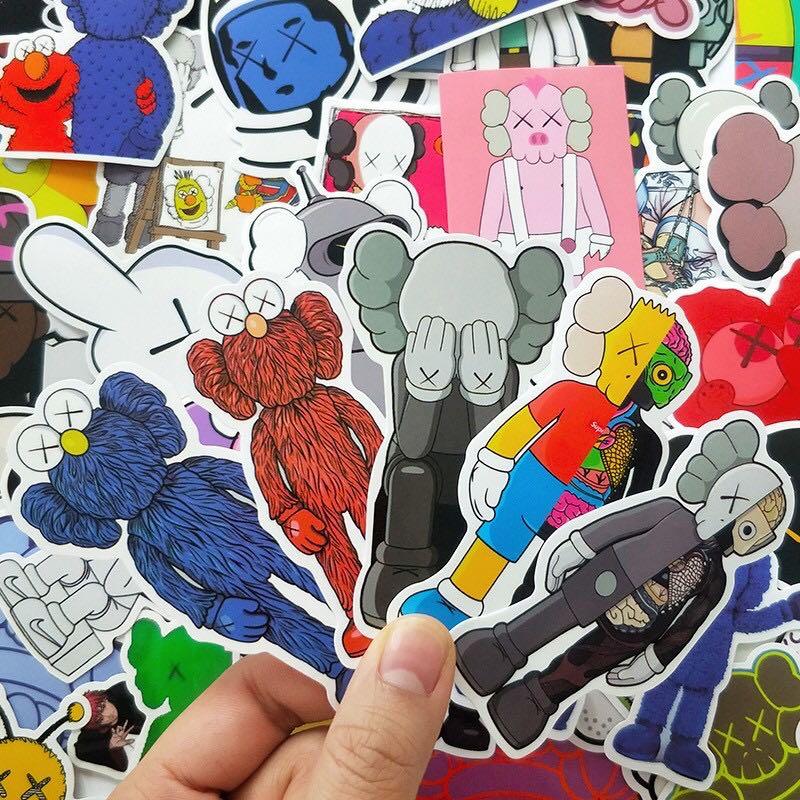 57 KAWS HYPEBEAST STICKER PACK, Hobbies & Toys, Stationery & Craft