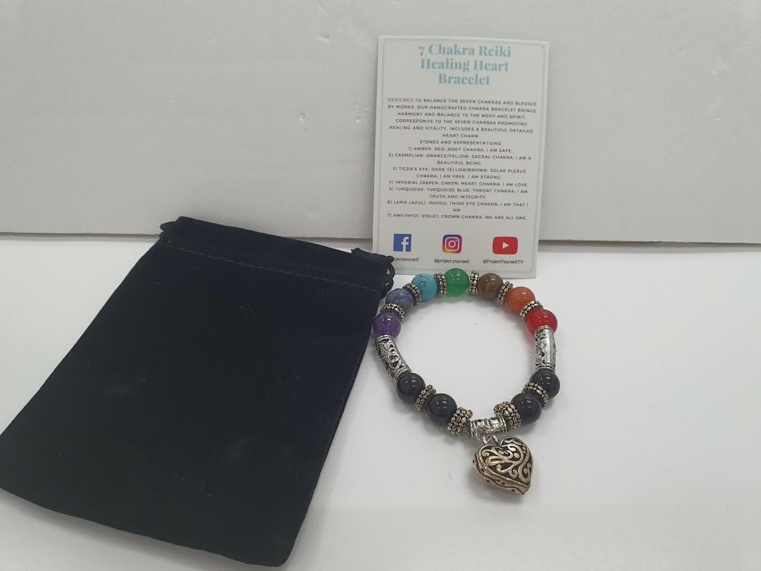 Chakra reiki healing new arrivals heart bracelet