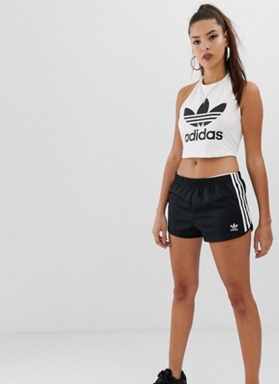 Adidas originals adicolor three sale stripe shorts in black