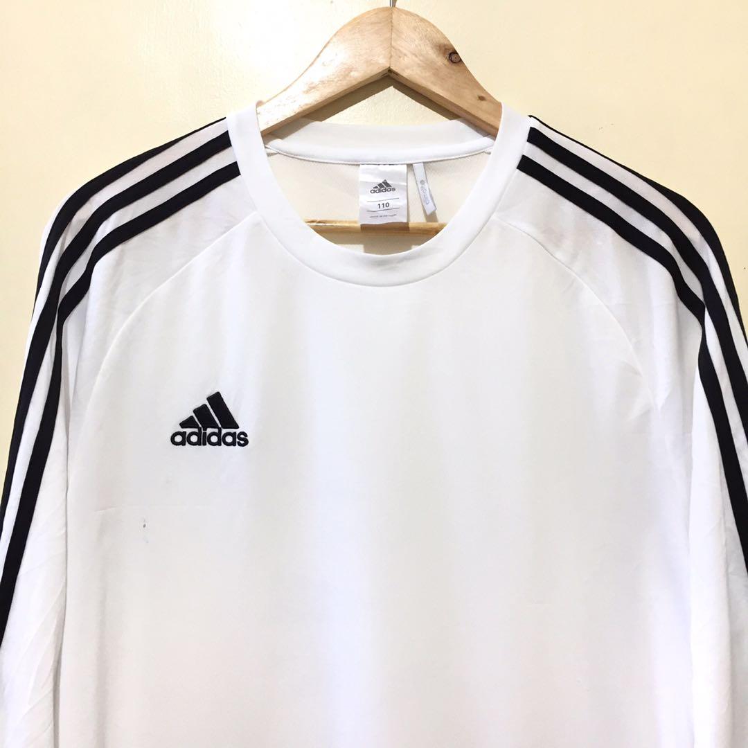 Adidas White L s Dri fit Men s Fashion Activewear on Carousell