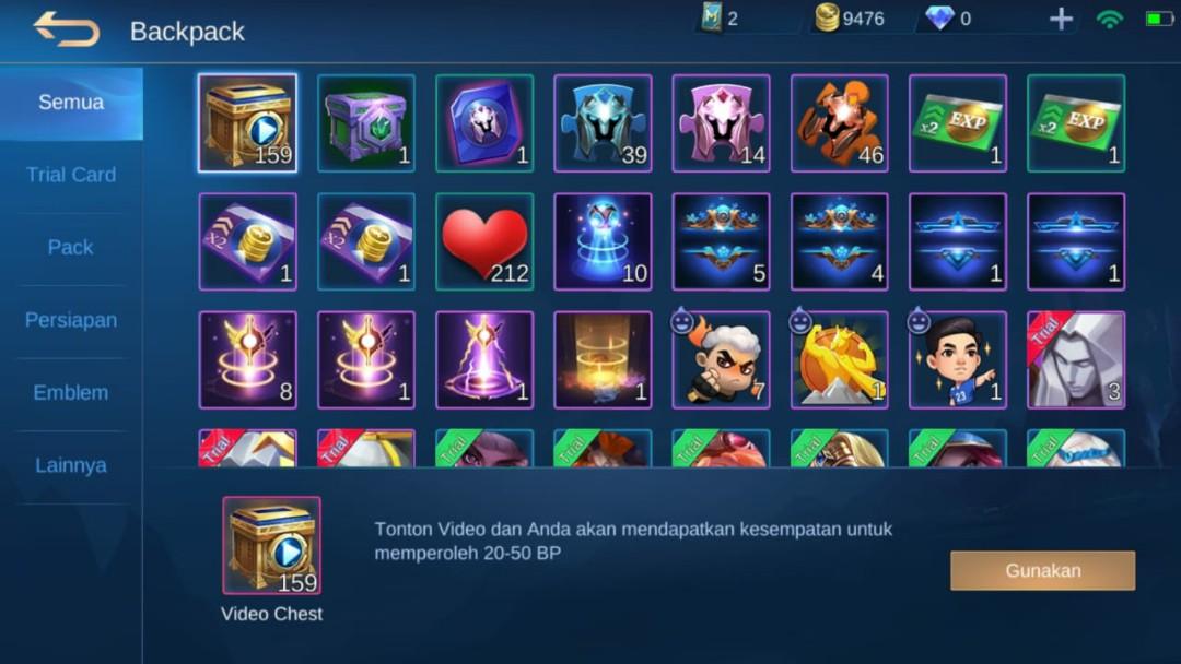 backpack mobile legend