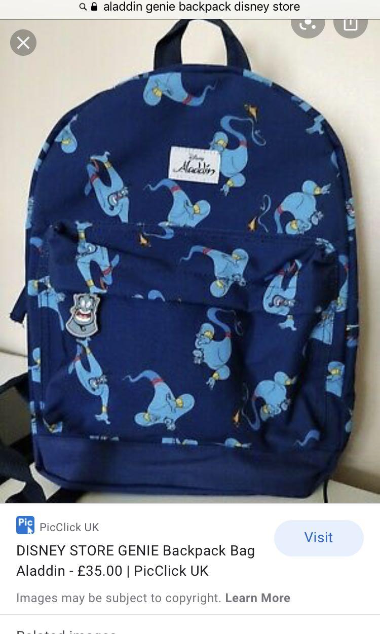 Aladdin genie backpack sales
