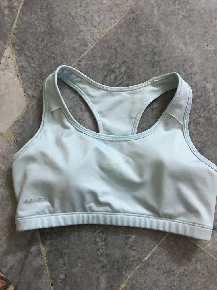 baby blue nike sports bra