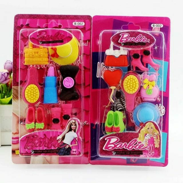 barbie eraser set