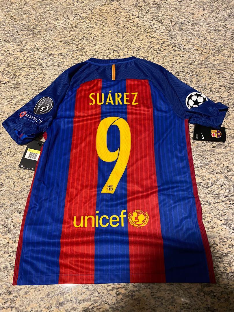 2015-2016 Barcelona Home Jersey – Worn by Messi, Suarez, Neymar and Iniesta  – Champion F.C Retro Soccer Shirts