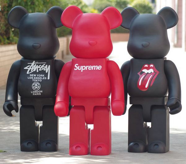 Bearbrick Inspired Vinyl Material Supreme LV Bearbrick 1000% 70CM Red  Supreme [1:1 BEARBRICK INSPIRED TOY]