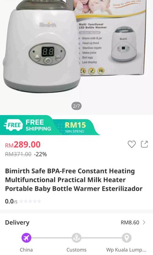 bimirth bottle warmer