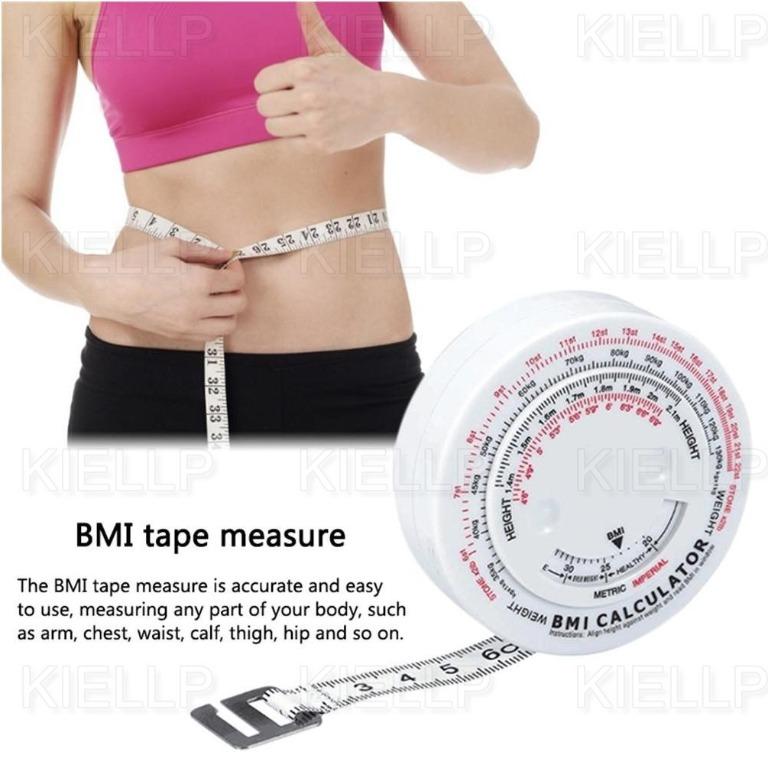 BMI Calculator Tape Measure Body Fat Measuring Tape 150cm Retractable