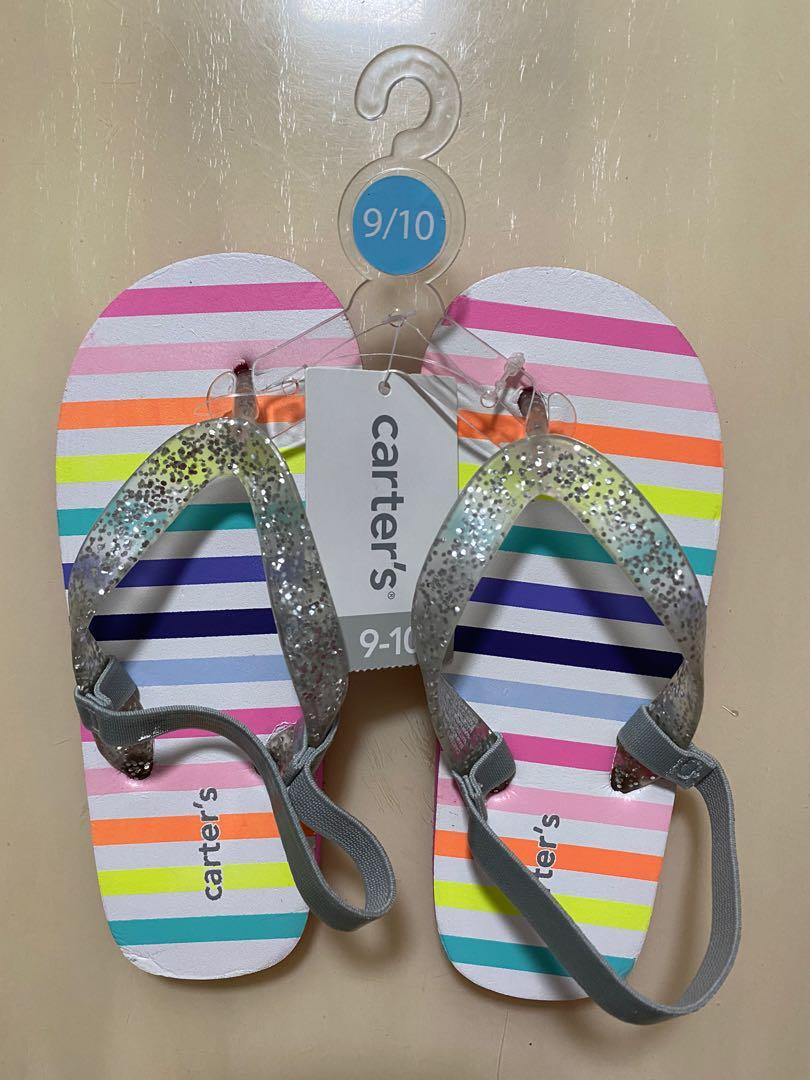 baby rainbow flip flops