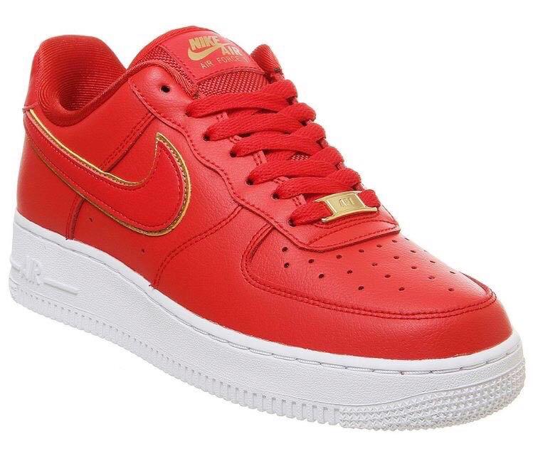 BRAND NEW Nike AF1 'Red Gold Swoosh 