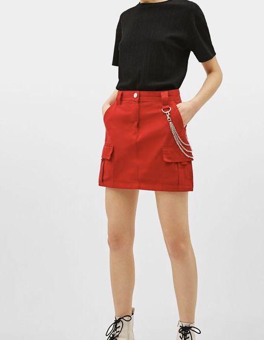 Red cargo skirt Clearance
