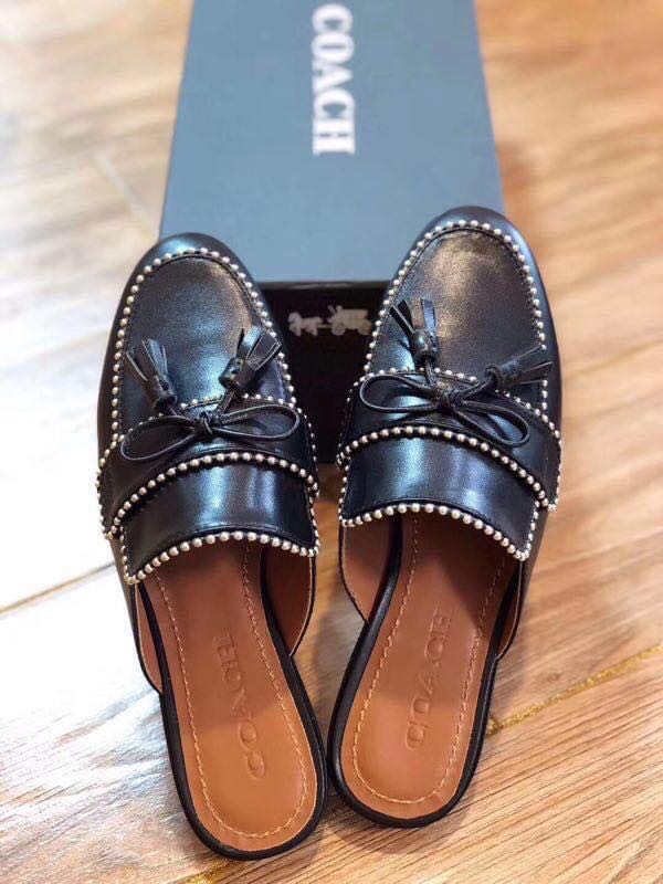coach faye loafer slide