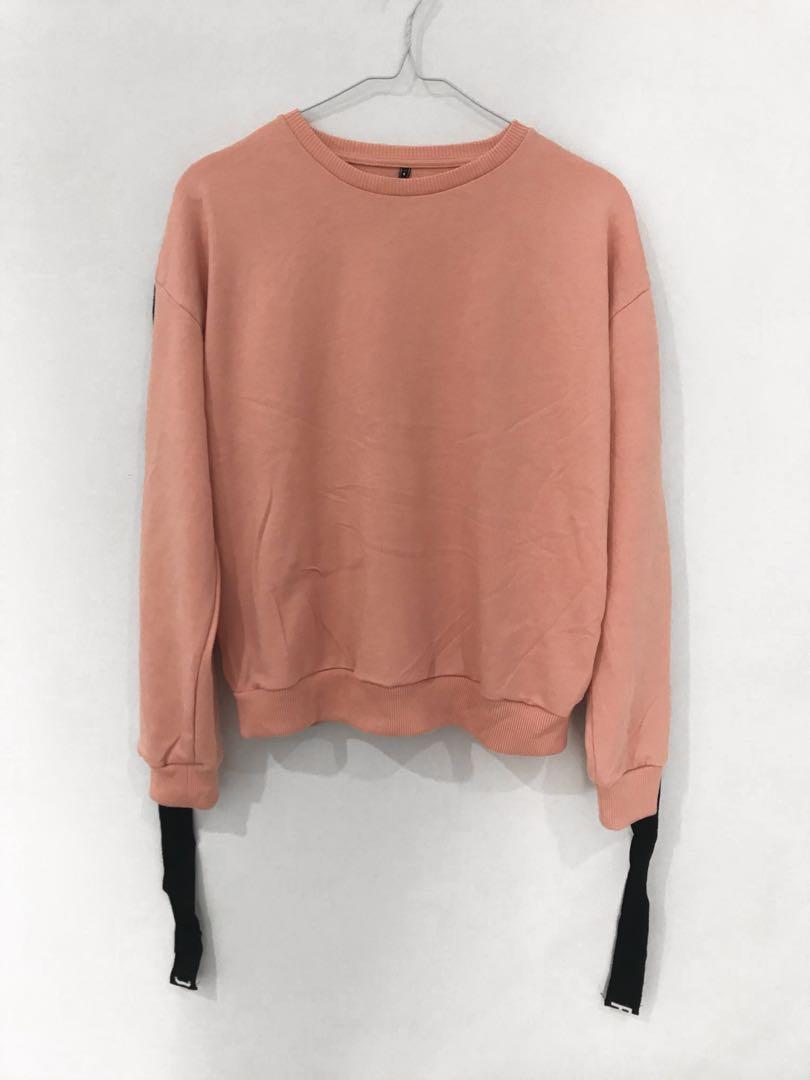 peach sweater