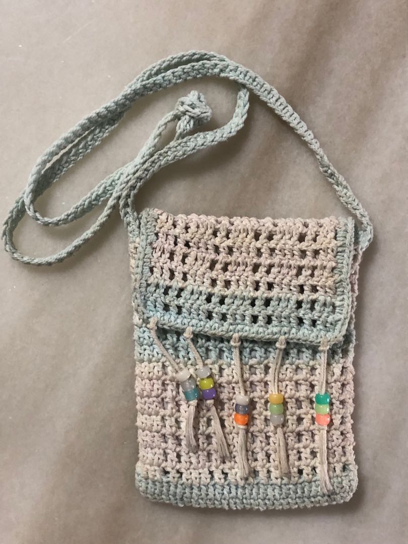 Crochet Knit Sling Bag Women s Fashion Bags Wallets Cross