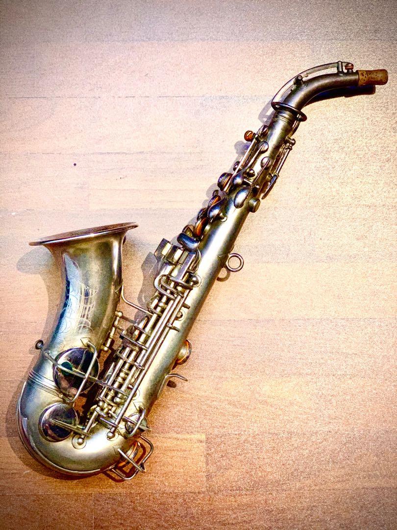 Curved soprano saxophone C.G. Conn, satin silver plate, Hobbies