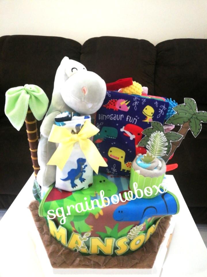 dinosaur diaper cake