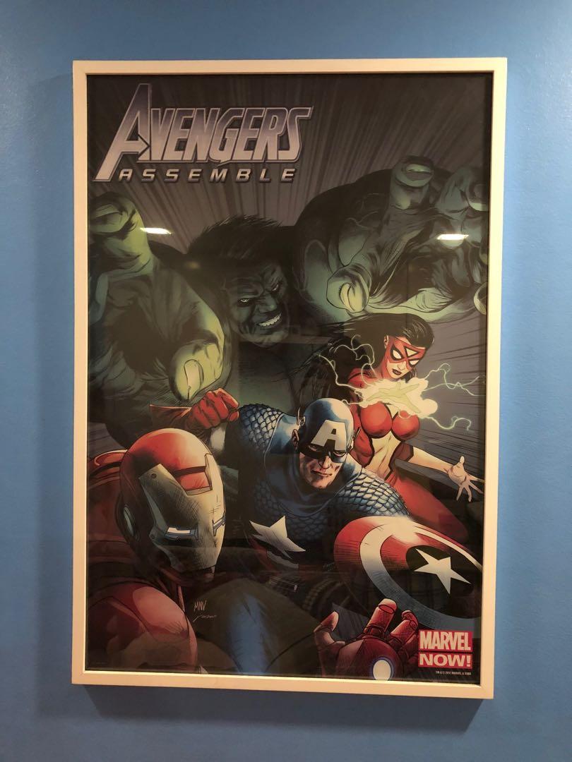 Framed Full Sized Poster Marvel Avengers Dc Justice League Books Comics Manga On Carousell