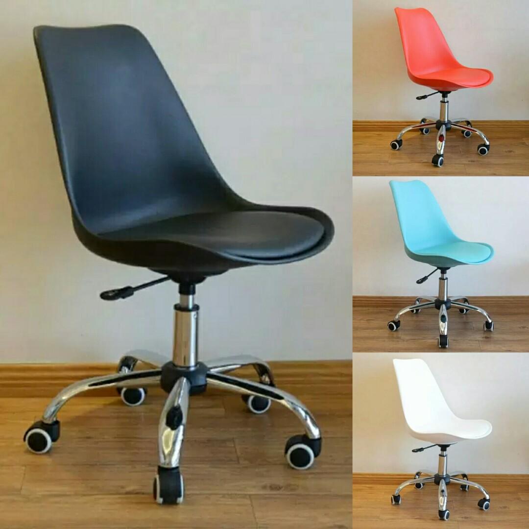 Free Delivery Swivel Office Study Chair With Wheels Eames Furniture Tables Chairs On Carousell