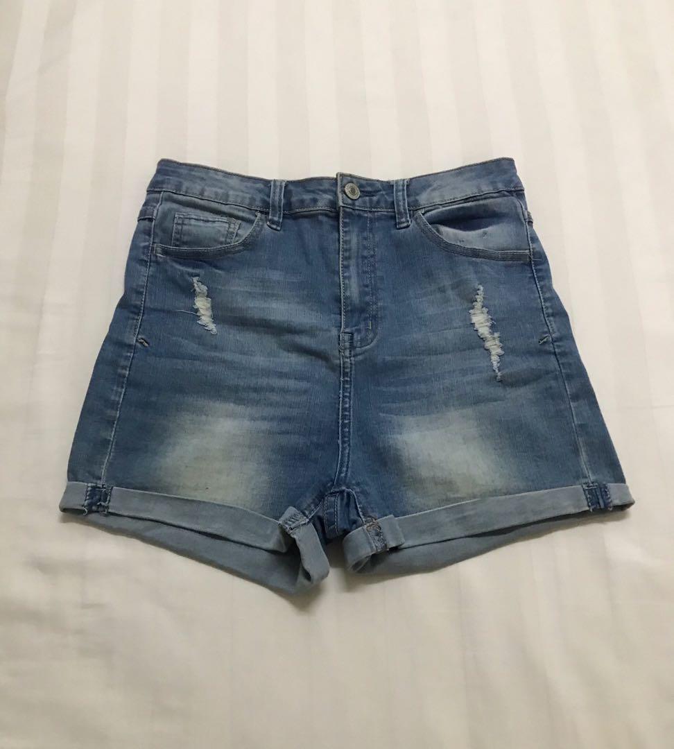 Garage high waisted denim shorts Women s Fashion Bottoms Shorts