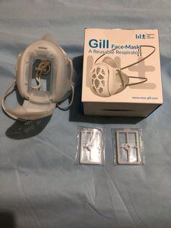 Gill Mask (Only White Regular) - reusable respirator that reduce facemask waste