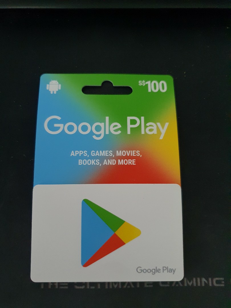 Google Play Card Entertainment Gift Cards Vouchers On Carousell - roblox 400 google gift card top up need login id and