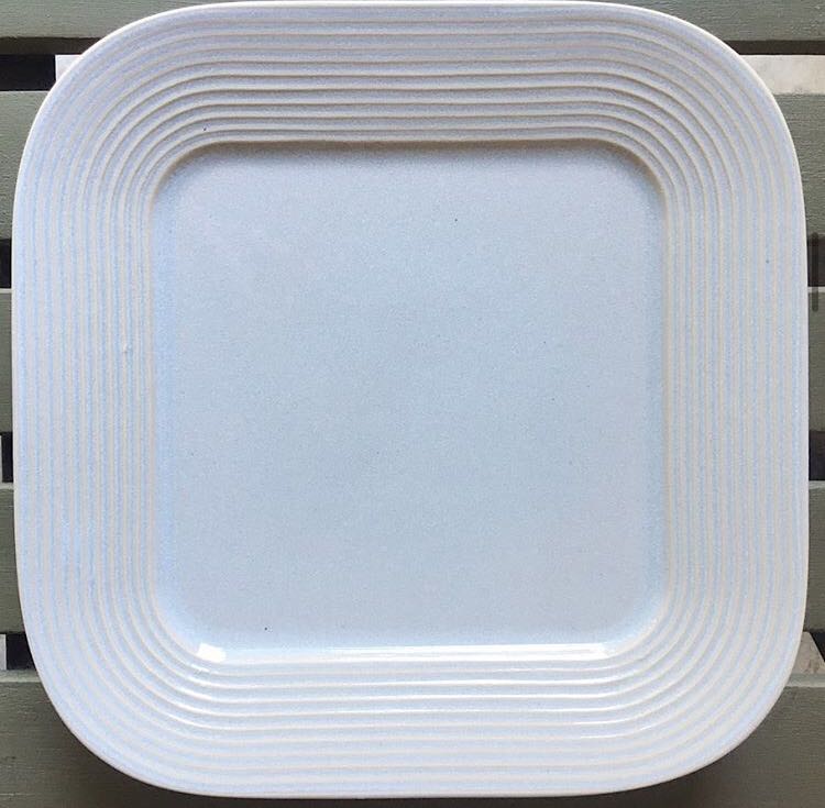 Grey-Blue Square Appetizer Plates