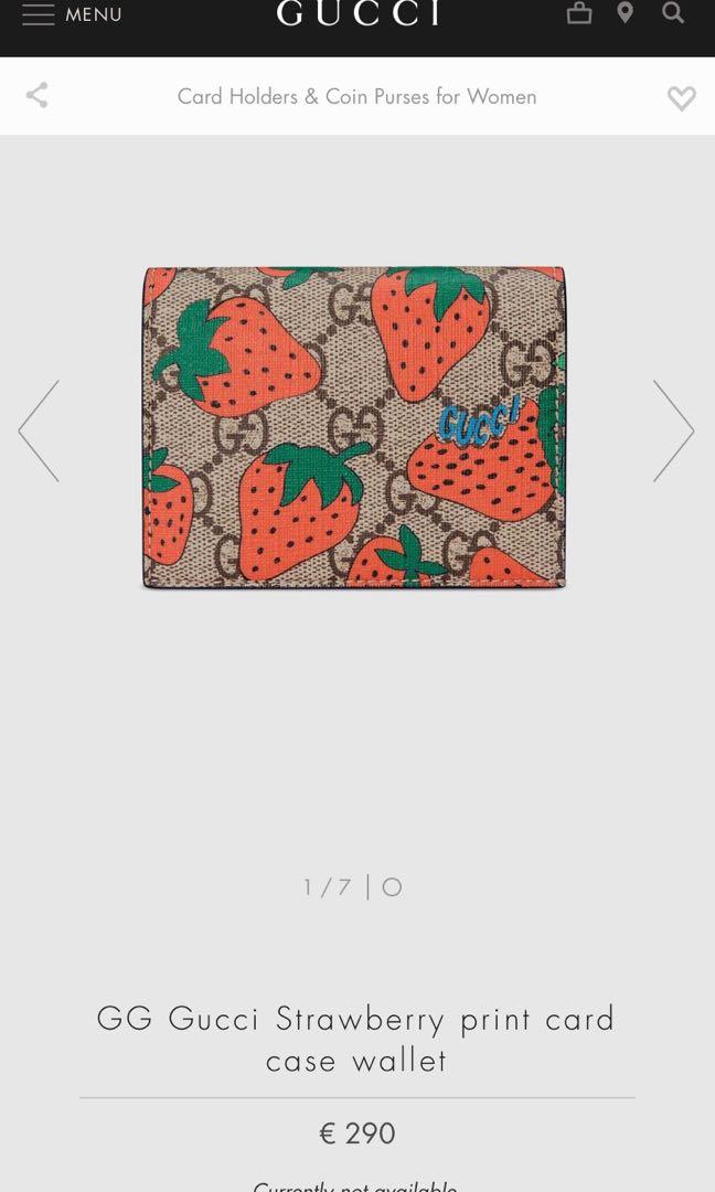 gucci strawberry coin purse