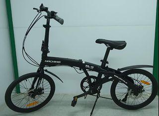 Hachiko HA-10 (20" wheels Aluminium Foldable Bicycle in Black)