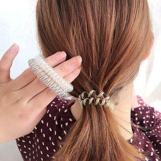 Hair Tie - Clear with gold chain hair tie (small)