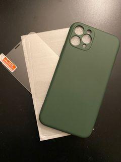 iPhone 11 pro case and glass screen protector