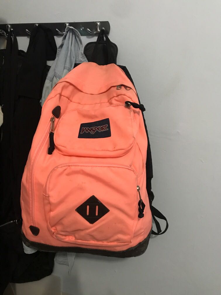 jansport peach backpack